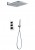 Душевая система встраиваемая с термостатом AltroBagno Cascata 04-01.01 Cr хром 