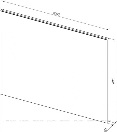 Зеркало Aquanet Гласс 100 белый LED 