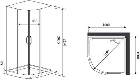 Душевая кабина Timo Premium Ilma-901 B Black 