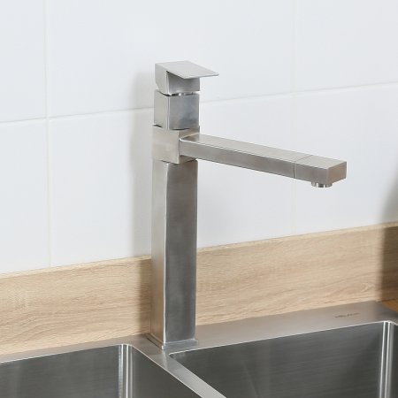 Смеситель для кухни Melana Cubo F610203 Сатин 