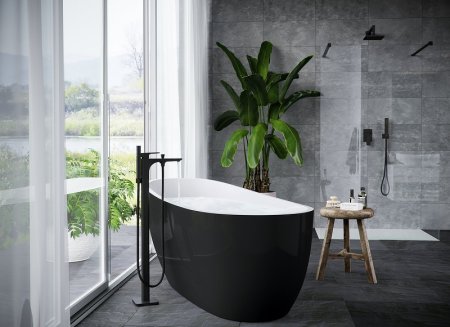 Душевая система Excellent Keria AREX.SET.2045BL Черный матовый 