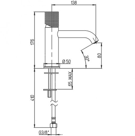Смеситель для раковины Paini Cox Grip 7GPJ205O Золото матовое 