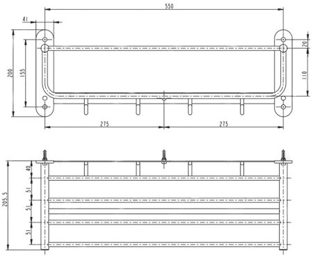 Полка для полотенец Melana MLN-S2220 Сатин 