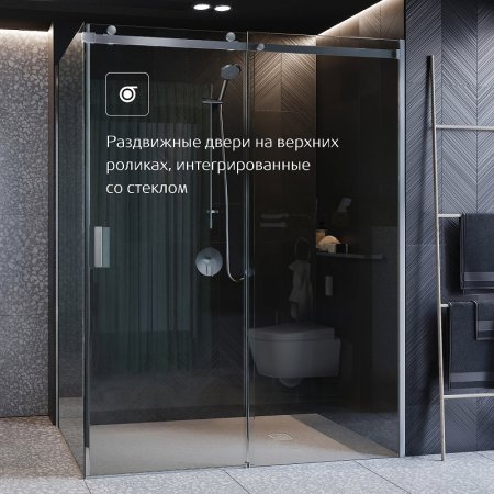 Душевая дверь Roca Area 120 L MP05L2012M профиль Хром стекло прозрачное 