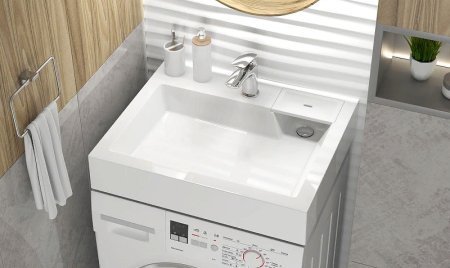 Раковина Azario Etna 60 CS00078303 на стиральную машину Белая 