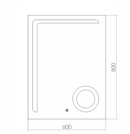 Зеркало Azario Клио 60 ФР-00001417 с подсветкой с сенсорным выключателем 