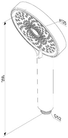 Ручной душ Damixa Apollo 947020300 Черный матовый 