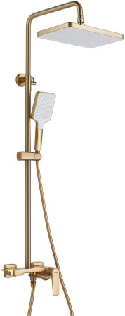 Душевая система Shevanik S4226G, золотой сатин 