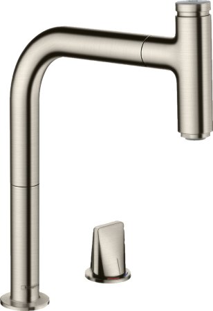 Смеситель Hansgrohe Metris Select M71 73804800 для кухонной мойки, под сталь 