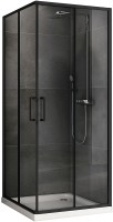 Душевой уголок Abber Schwarzer Diamant 100x100 AG02100B5 профиль Черный стекло прозрачное
