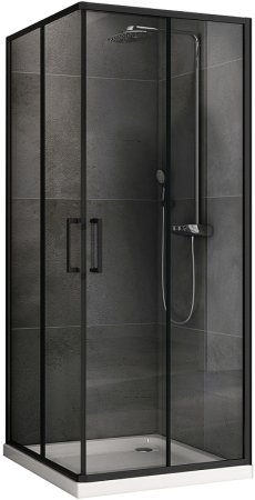 Душевой уголок Abber Schwarzer Diamant 100x100 AG02100B5 профиль Черный стекло прозрачное 
