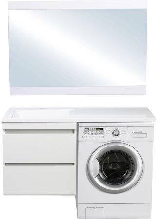 Тумба под раковину Style Line Даллас 120 Люкс Plus подвесная Белая 