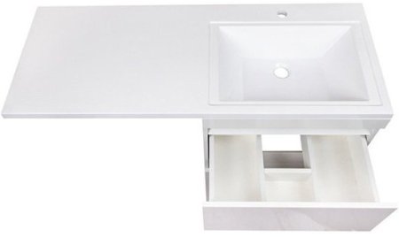 Тумба под раковину Style Line Даллас 120 Люкс Plus подвесная Белая 