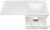 Тумба под раковину Style Line Даллас 120 Люкс Plus подвесная Белая 