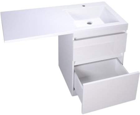 Тумба под раковину Style Line Даллас 120 Люкс Plus подвесная Белая 