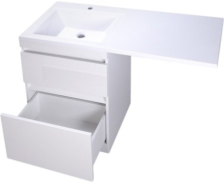 Тумба под раковину Style Line Даллас 120 Люкс Plus подвесная Белая 