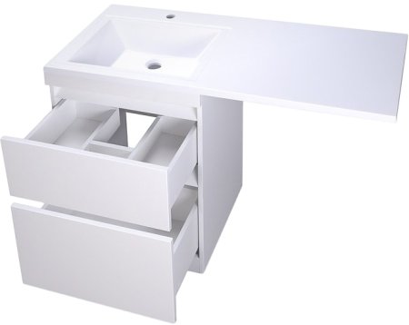 Тумба под раковину Style Line Даллас 120 Люкс Plus подвесная Белая 