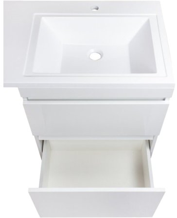 Тумба под раковину Style Line Даллас 120 Люкс Plus подвесная Белая 