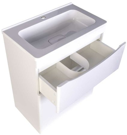 Тумба под раковину Style Line Бергамо 60 СС-00002307 Белая антискрейч 