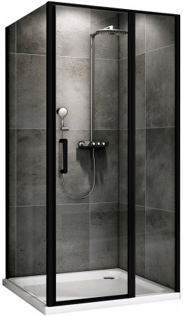 Душевой уголок Abber Sonnenstrand 120x90 AG04120BS-S90B профиль Черный стекло прозрачное 