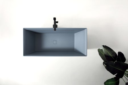 Ванна из искусственного камня Abber Berlin 170x75 AM9912G Серая без гидромассажа 