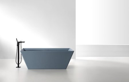 Ванна из искусственного камня Abber Berlin 170x75 AM9912G Серая без гидромассажа 