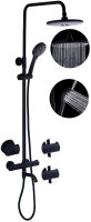 Душевая система с термостатом FASHUN A52426-7, черный