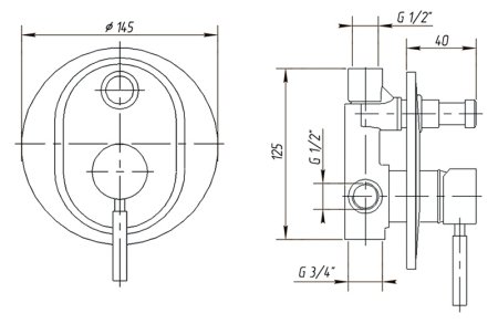 Термостат Migliore Fortis ML.FRT-5278 Cr для душа 