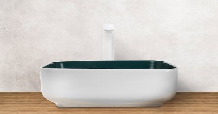 Раковина-чаша WeltWasser Elbach M2195 WG 50 10000005602 Белая Зеленая 