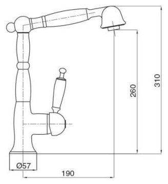Смеситель для кухонной мойки Migliore Oxford ML.CUC-6388.BI.BR бронза 