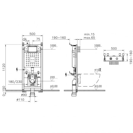 Система инсталляции для унитазов VitrA V12 762-5800-01 