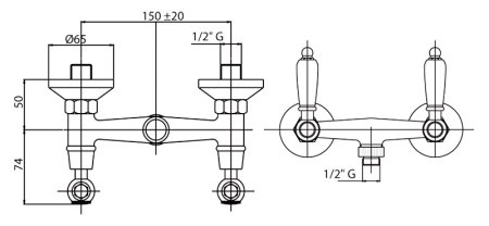 Смеситель Cezares Nostalgia NOSTALGIA-D-03 для душа 
