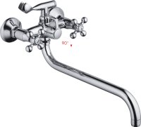 Смеситель для ванны длинный излив 7128S HAIBA CRON CN2619-2