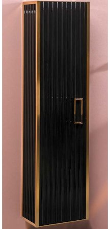 Шкаф пенал Boheme Armadi Art Monaco 35 868-BG подвесной Черный глянец Золото 