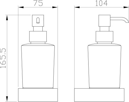 Дозатор мыла WONZON & WOGHAND, Хром (WW-8333) 