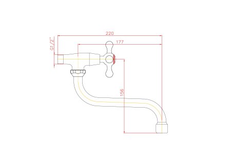Смеситель для кухни настенный HAIBA CRON CN4808 