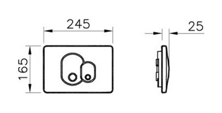 Кнопка смыва VitrA 711-1080 хром 
