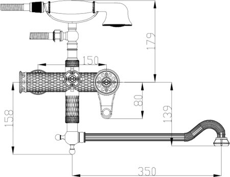 Смеситель Zorg Antic A 401WDN-BR универсальный 