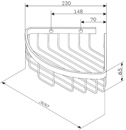 Полка корзина AM.PM Sense L A7452100 угловая Хром 