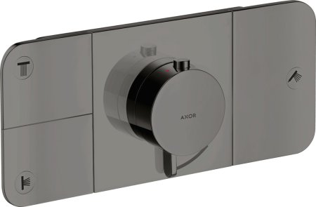 Термостат Axor One 45713330 для душа, полированный черный хром 