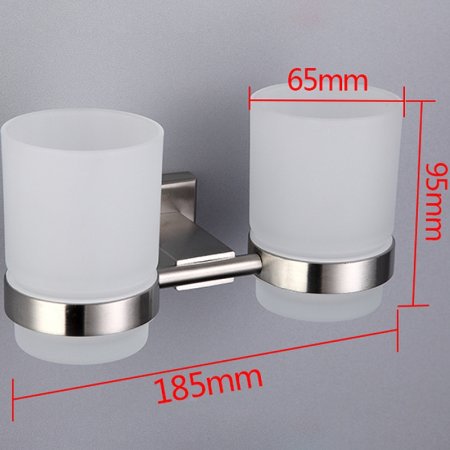 Стакан для зубных щеток Gappo G17 G1708 двойной Сатин 