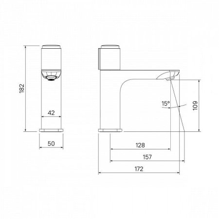 Смеситель для умывальника IDDIS Slide с кнопочным управлением (SLISBBTi01) 