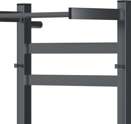 Полотенцесушитель электрический APEXTERMO Terra TR11164GF 600x400 с крючками и полкой, графит металлик 