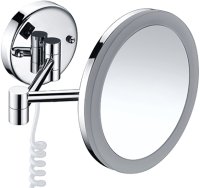 Косметическое зеркало WasserKRAFT K-1004 с LED-подсветкой, с 3-х кратным увеличением