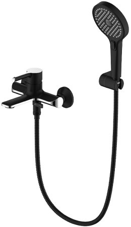 Смеситель для ванны Gappo G03-6 G3203-6 Черный матовый Хром 