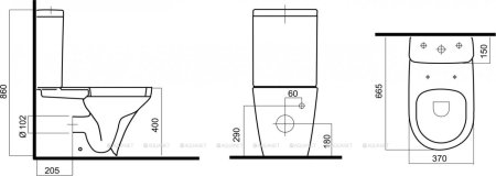 Унитаз-компакт напольный AM.PM Inspire C508607WH 