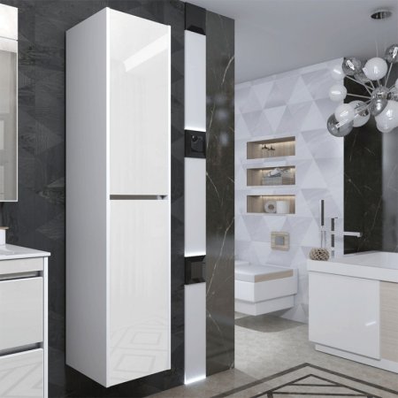 Шкаф пенал Opadiris Фреш 35 Z0000014801 Белый глянцевый 