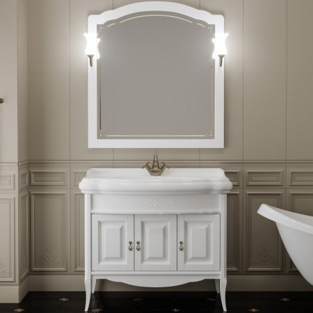 Зеркало Opadiris Лоренцо 100 Z0000008465 Белое матовое 