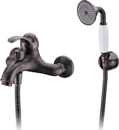Смеситель WasserKRAFT Isar 1301 для ванны с душем, темная бронза 