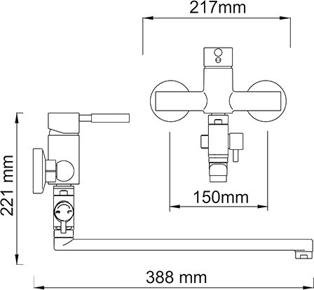 Смеситель WasserKRAFT Main 4102L универсальный 